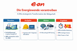 Die Energiewende vorantreiben: E.ONs strategische Transformation der Belegschaft durch Rekrutierungspartnerschaften